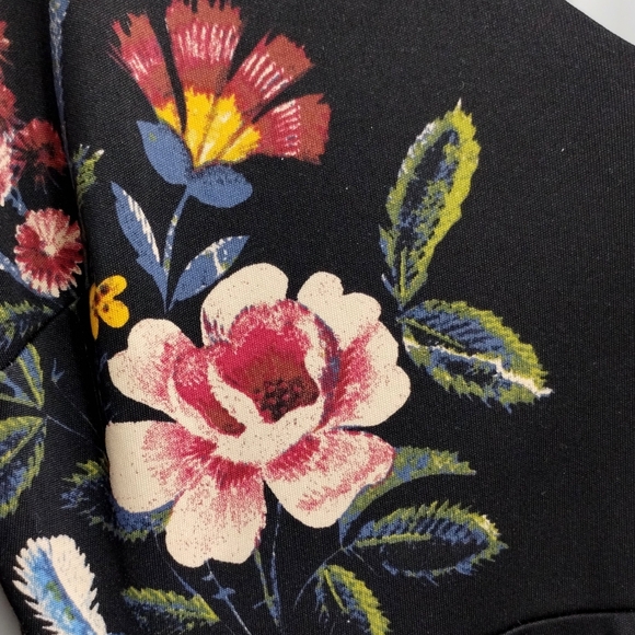 Free People Date Night Black Floral Skater Mini Dress - Picture 5 of 14